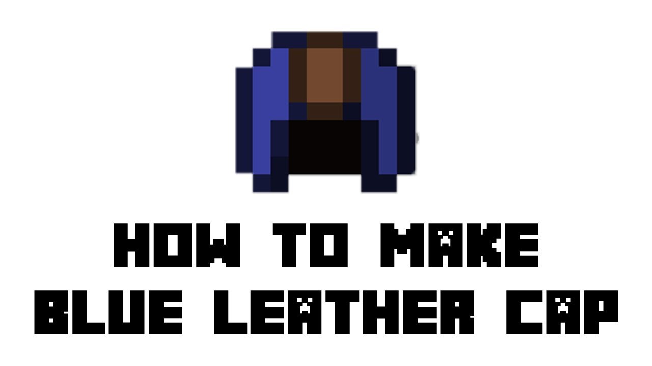 Minecraft Survival: How to Make Blue Leather Cap - YouTube