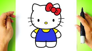 Como DESENHAR a HELLO KITTY - Como DIBUJAR a HELLO KITTY - Sanrio - [ Drawing Tutorial ] fácil
