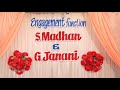 Engagement of Madhan &amp; Janani || Guptha's Photography ||