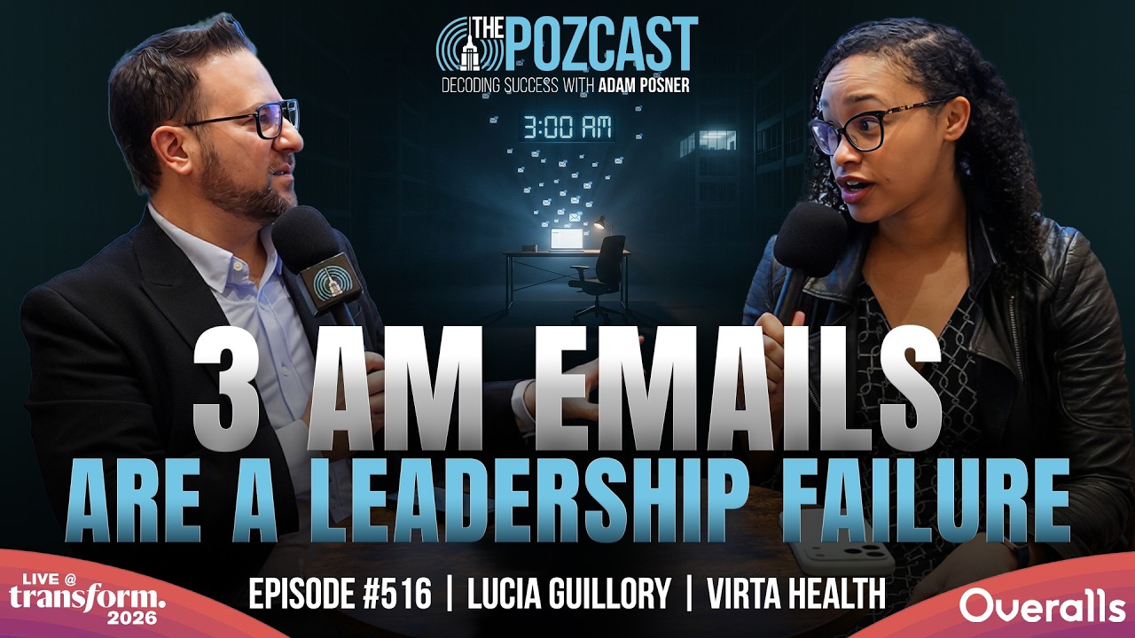 3AM Emails are a Leadership Fail! Lucia Guillory on #thepozcast LIVE @ Transform 2026 3AM Emails are a Leadership Fail! Lucia Guillory on #thepozcast LIVE @ Transform 2026