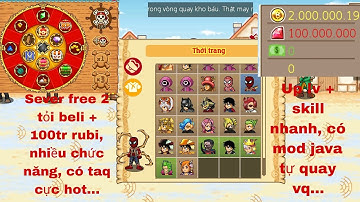 HTTH Lậu | HTTH lậu sever chibi, free 2 tỏi beli +100tr rubi, có taq cực hot, sever nhiều chức năng
