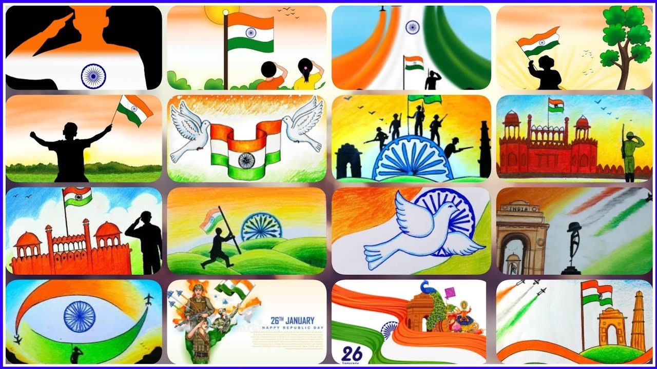 Republic Day Drawing Ideas 2024 26 January Poster Drawing Ideas 