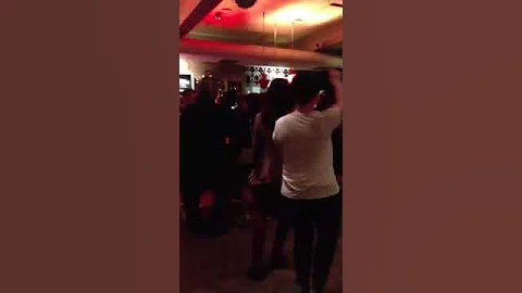 Dancing to NO music in busy bar !