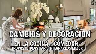 CAMBIOS y DECORACIÓN  ELEGANTE de la COCINA  COMEDOR✅ Ideas DE LUJO para INTEGRARLOS con ARMONÍA