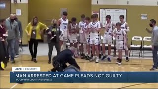 Man arrested at basketball game appeared in court Monday