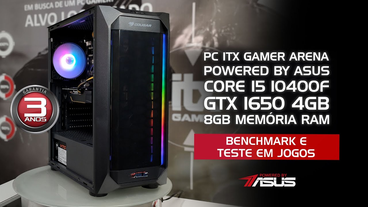 I5 10400F + GTX 1650 4gb - Review do PC ITX Gamer Arena POWERED BY