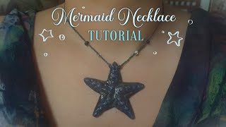 starfish clay pendant necklace tutorial | beginner friendly