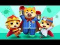 Baby helps superhero daddy  doctor cartoon  nursery rhymes  kids songs  mimi and daddy