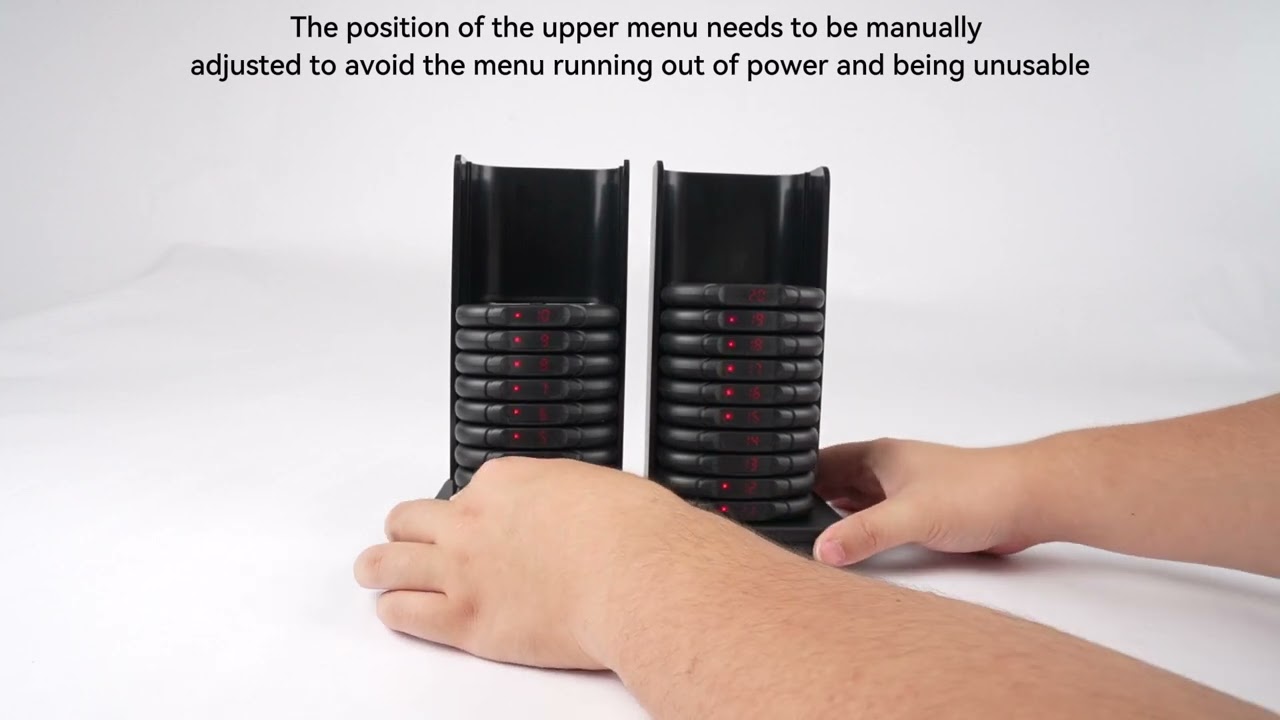 Retekess TD186 Stackable Anti-Tip Restaurant Coaster Paging System