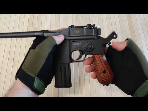 Видео: Огляд Mauser M712 - якісна пневматична репліка від бренду SAS на легендарний пістолет Маузер