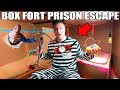 24 HOUR BOX FORT PRISON ESCAPE!! 📦🚔  ZOMBIE PRISON ESCAPE