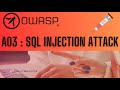 OWASP A03 SQL Injection Attack on DVWA host