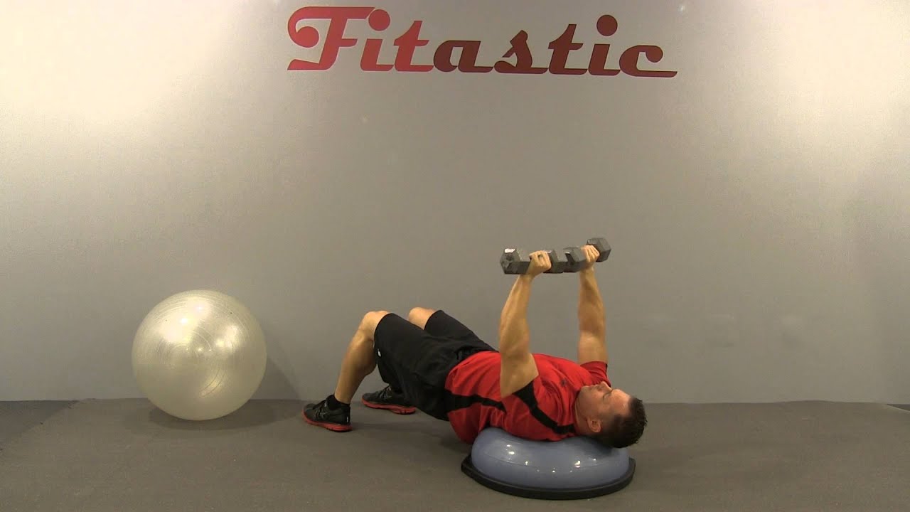 Bosu Ball Dumbbell Chest Press YouTube