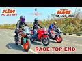 KTM RC 125 BS6 VS HERO XTREME 200S BS4 VS KTM RC 125 BS4 || DRAG RACE || RACE TOP END BATTLE