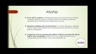 Allyship and action - Anti Racist Learning Module