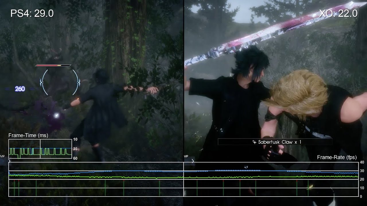 Final Fantasy 15 Demo Ps4 Vs Xbox One Gameplay Frame Rate Test Youtube