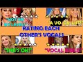 Female Singers: Rating Each Others' Vocals (10% shady)