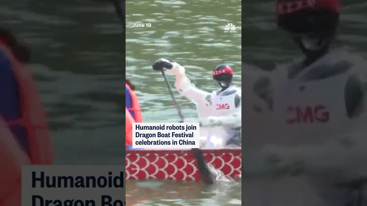 Humanoid robots join Dragon Boat Festival traditions in China
