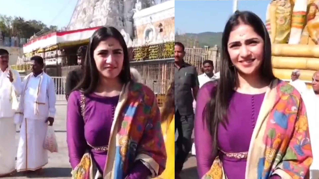 Actress Rukmini Vasanth Visuals @ Tirumala @HitTVTalkies