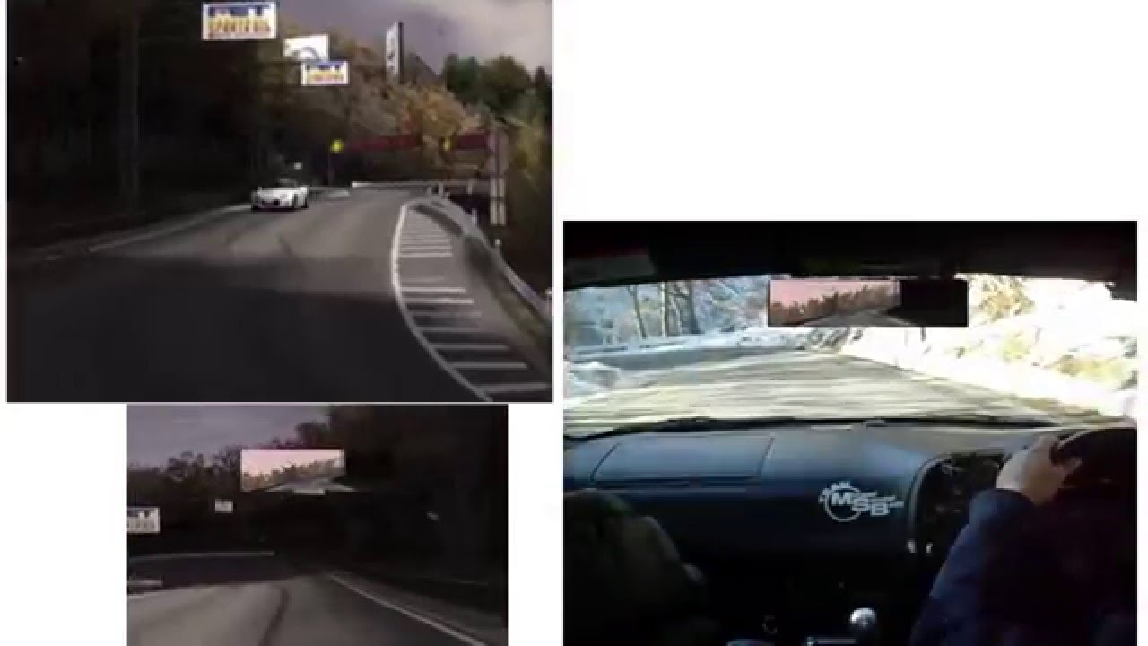 games people play いろは坂のダウンヒル ドライブ動画をゲームとシンクロさせてみた。　【Real+Game】 s2000 in The IROHA-ZAKA Down Hill.