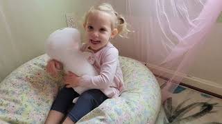 Review of 12 inches Cute Cat Plush Hugging Pillow Soft Kitten Stuffed Animal Pillow White Round Eyes screenshot 4