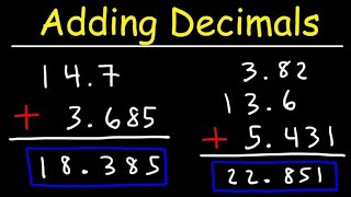 “Decimal Addition TRICK | 5 Second Method | Class 5–8 Maths”