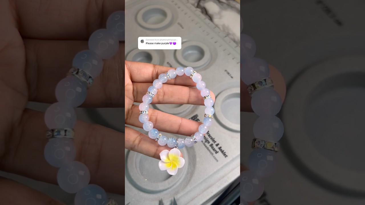 bracelet #shorts #beadsbracelets #purple - YouTube
