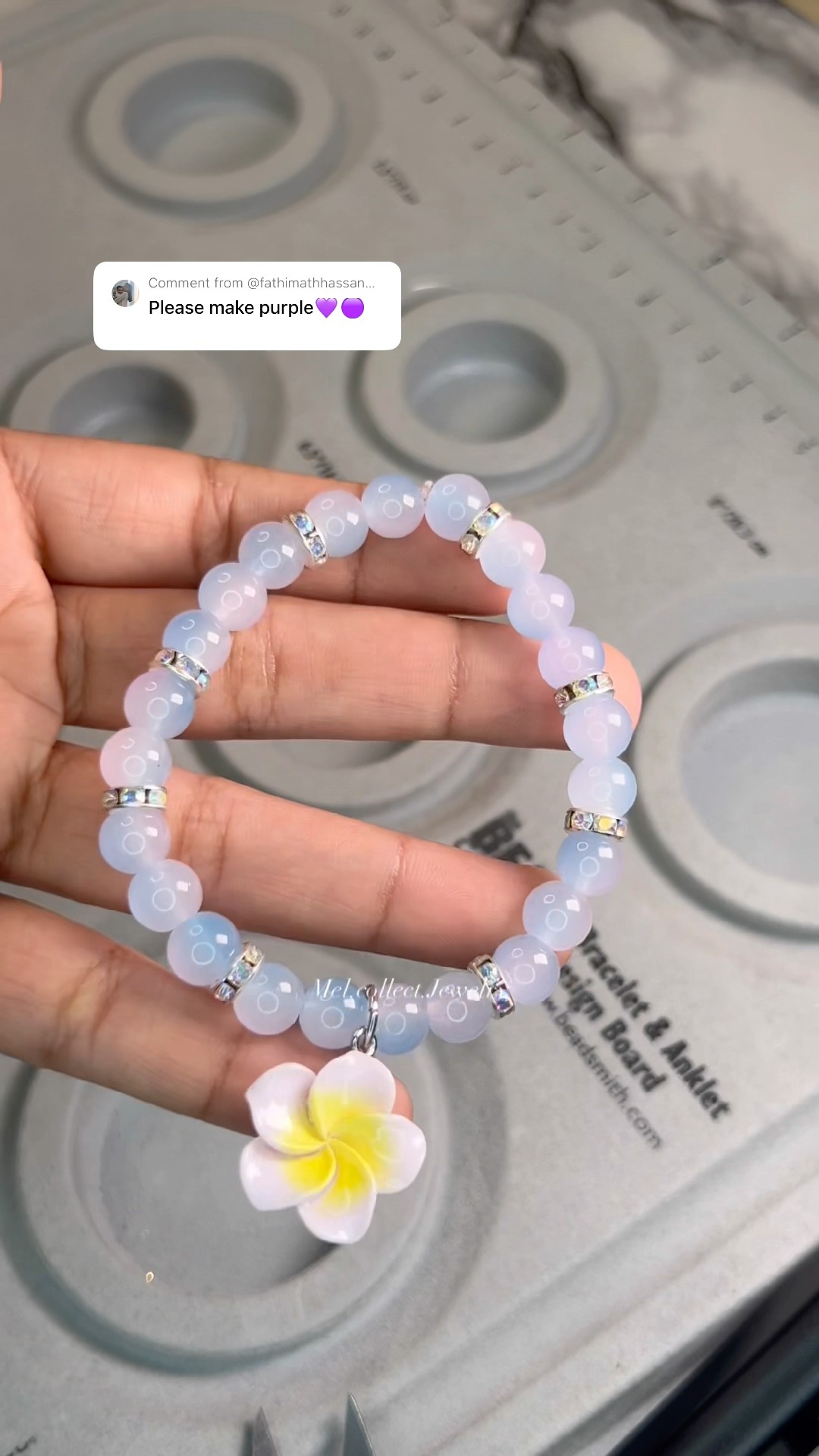 bracelet #shorts #beadsbracelets #purple - YouTube