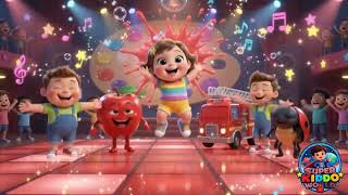🌈 COLOUR DANCE PARTY! | Learn Colours RED, BLUE, YELLOW, DANCE | Super Kiddo World | Toddler Dance