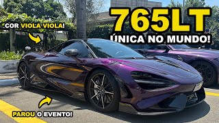 McLaren 765LT em um cor ÚNICA no MUNDO parou o encontro de ESPORTIVOS!