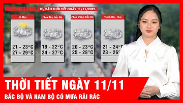 Thời tiết ngày 11/11: Bắc Bộ và Nam Bộ có mưa rải rác | Tin tức
