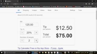 Google Tips and tricks How to use Google to easily calculate tips at a restaurant