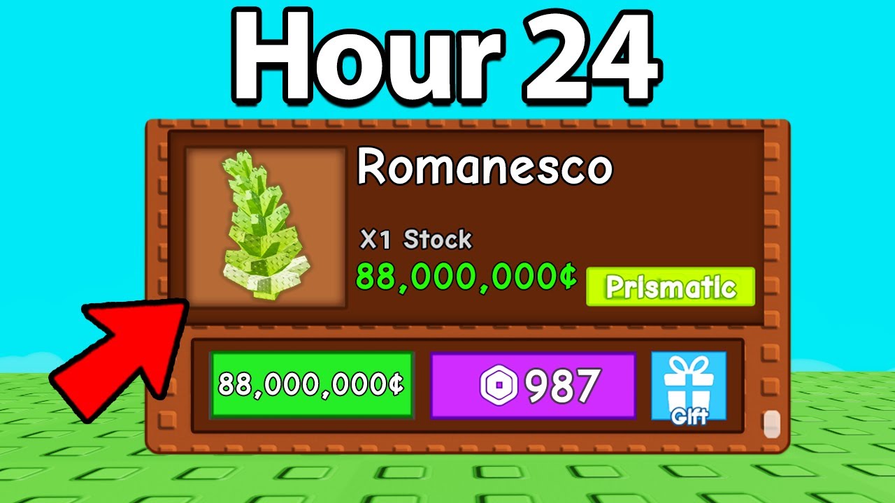 How Fast Can I Get The ROMANESCO Seed! (Grow a Garden)