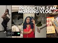 5am - 8am vlog | I'm back in the Bible, laundry, skincare, ootd ᢉ𐭩