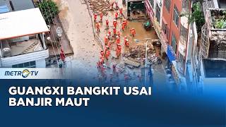 China Bangkit Usai Banjir,Warga Guangxi Mulai Bersihkan Kota dari Lumpur