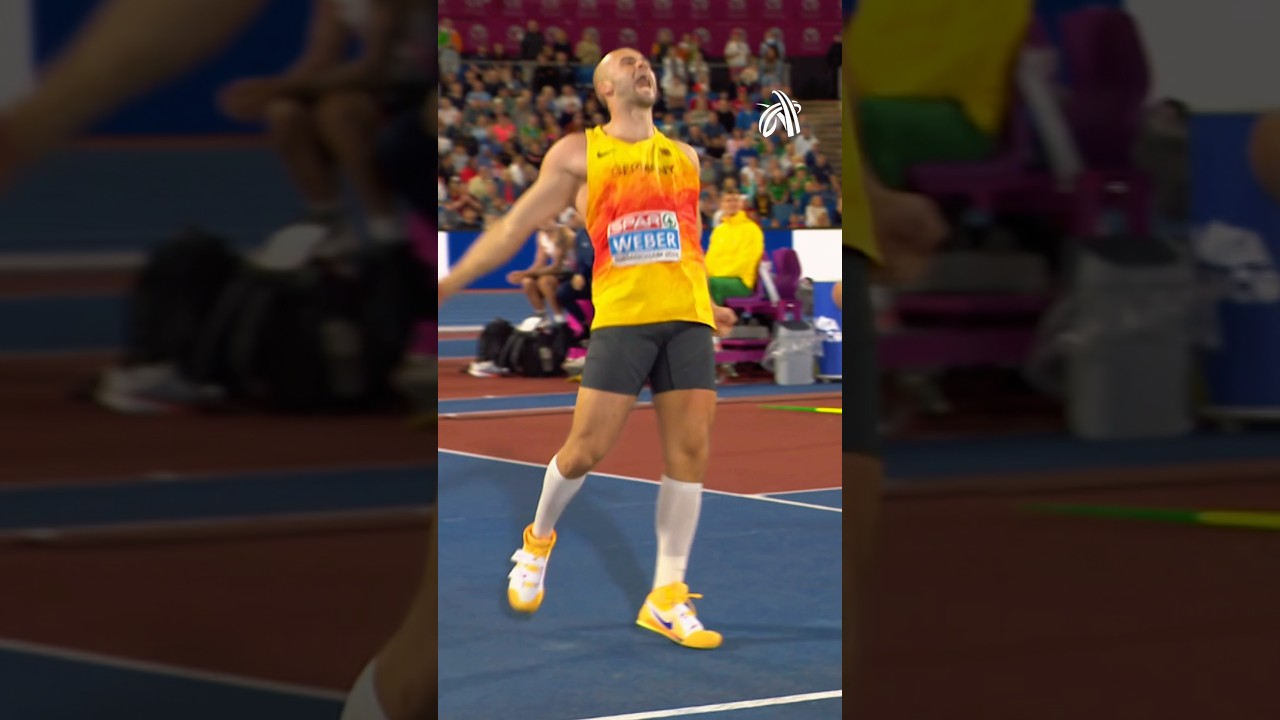 Iconic moments require iconic celebrations 😎 #sports #javelinthrow #athletics #europeanathletics