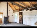 Another Wall (almost) Done | Timber Frame Cabin