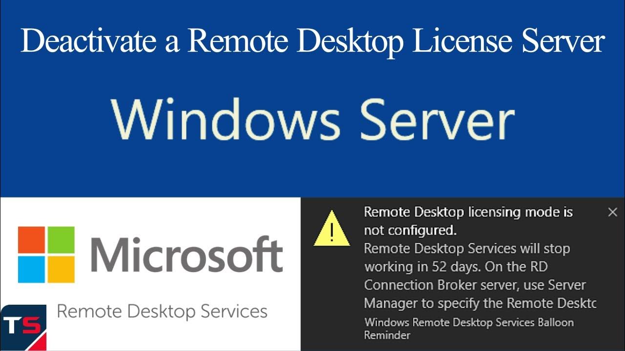 Deactivate a Remote Desktop License Server Remove RDS CALs from an