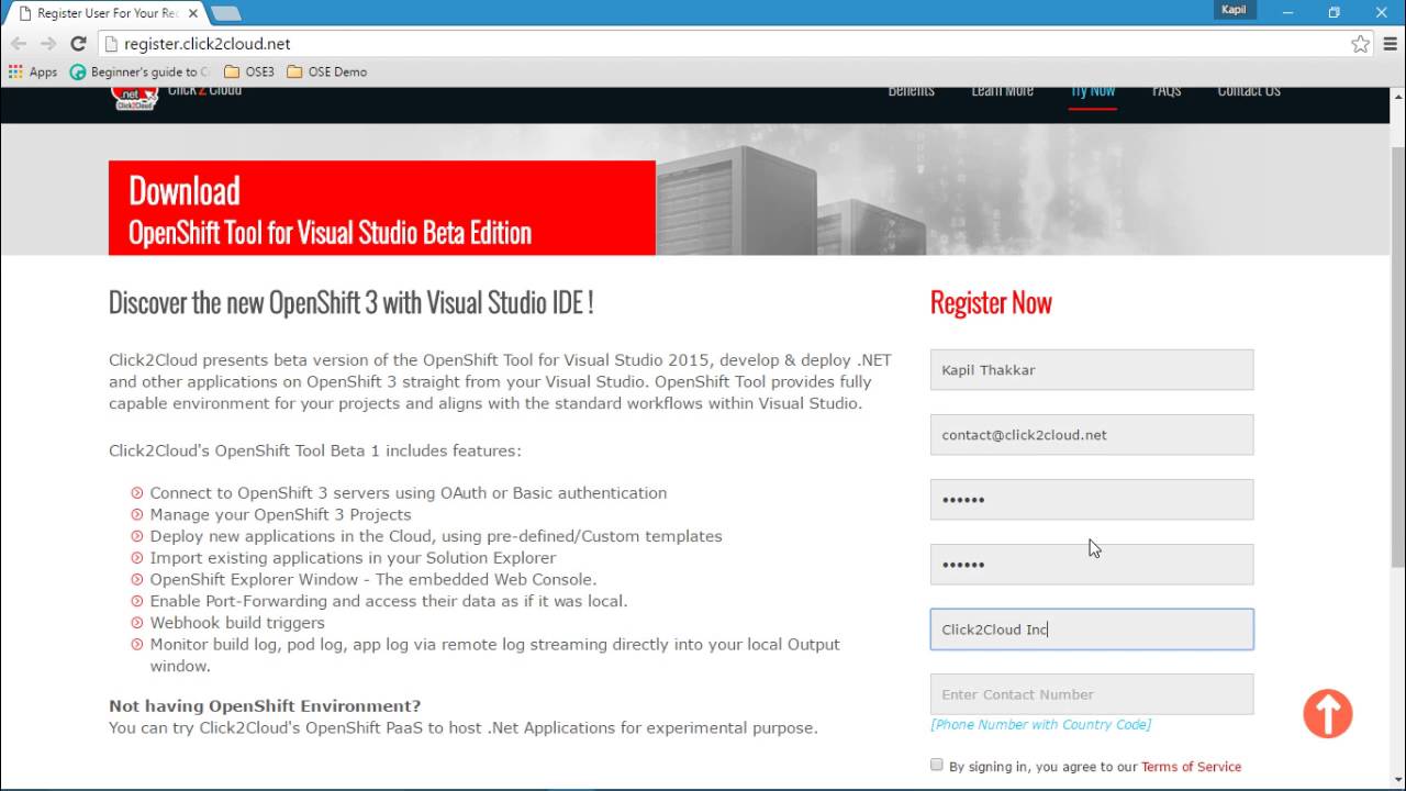 Click2Cloud OpenShift Extension for Visual Studio #01: Install ...