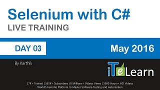 Selenium with C# Live Training Day 03 Element Identification