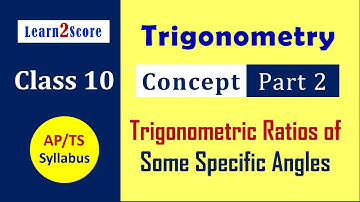 Trigonometric Ratios of Some Specific Angles Class 10 Maths AP TS