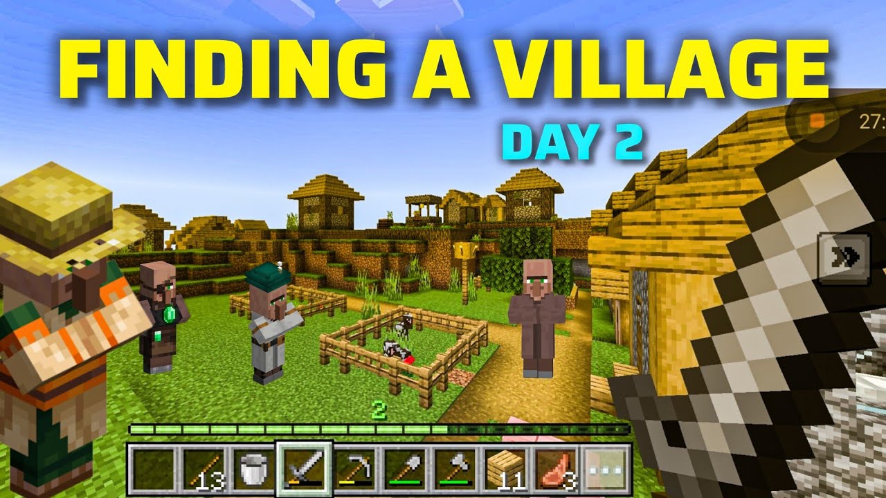 Can I Find A Village in Day 2 🏡⛏️| Minecraft Survival Series - YouTube