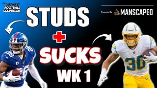 Fantasy Football Week 1 Full Recap - Studs and Sucks