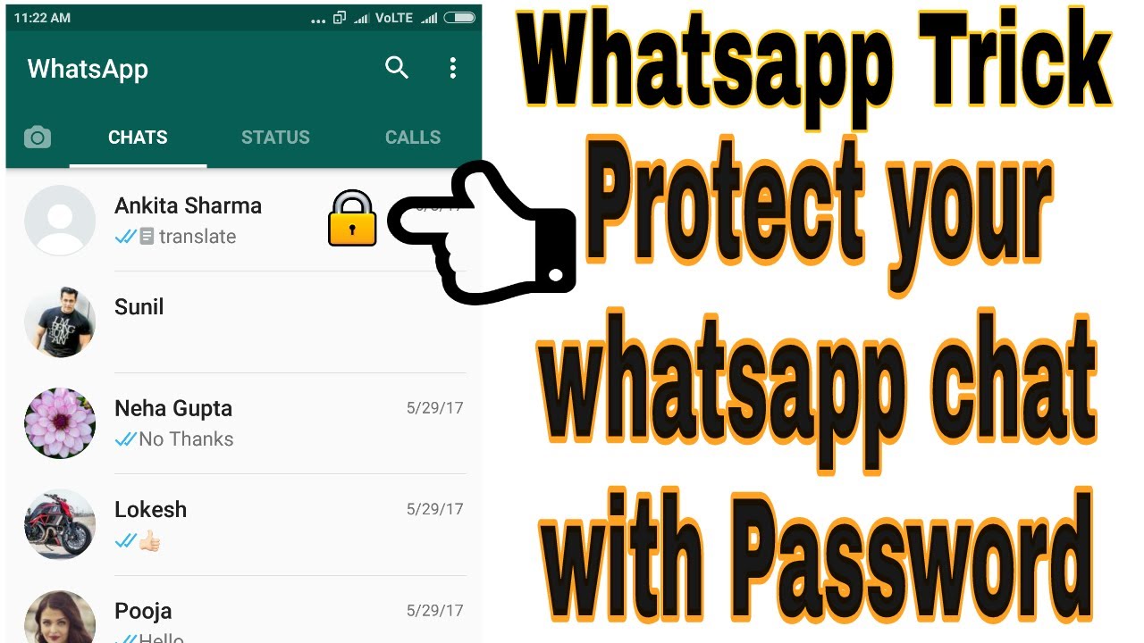 How To Lock Whatsapp Chat With Password Whatsapp Chat Locker Protect Individual Whatsapp Chat Youtube