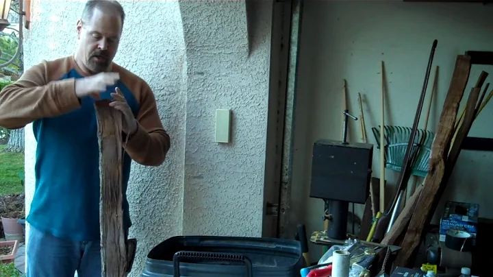 How to make a bow from a stave, Part 1: Debarking and Preparing the osage