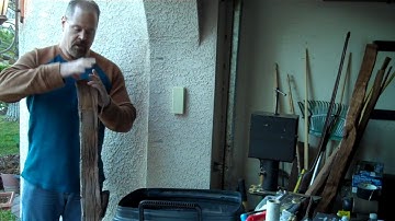 How to make a bow from a stave, Part 1: Debarking and Preparing the osage