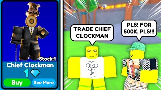 😱I BOUGHT CHIEF CLOCKMAN FOR 1 GEM AND SOLD FOR 500K GEMS😨 - Toilet Tower Defense | EP 73 PART 2 screenshot 3