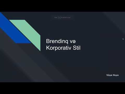 Video: Korporativ brendinq idi?