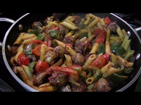 Penne with Sausage and Peppers-Gluten Free Recipe