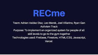 HackRice 12 RECme
